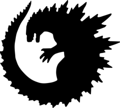 Godzilla 5 Laser Cut Svg File, Free Vectors File